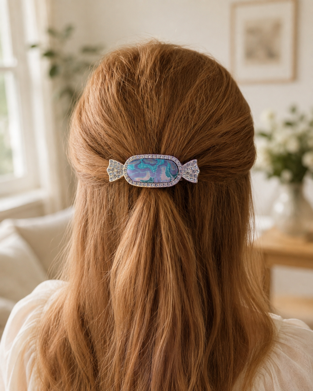 Lifestyle - Song Brocade Candy Hair Clip in hair (pink)